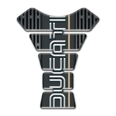 Ducati Tank Protector Gray Ornament Base Vertical Logo Print 