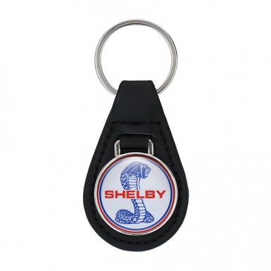 Ford Shelby Cobra Keyring Holder Leather White Pearl Color Edition