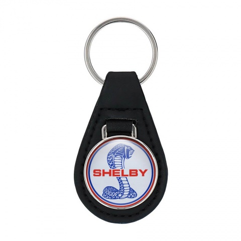 Ford Shelby Cobra Keyring Holder Leather White Pearl Color Edition