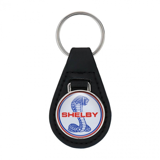 Ford Shelby Cobra Keyring Holder Leather White Pearl Color Edition