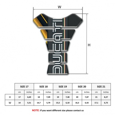Ducati Tank Fuse Diagonal Yellow Pattern Base Graphite Panel Logo 