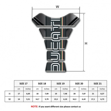 Ducati Tank Pad Motorbike Stylish Base Graphit logo Panel 