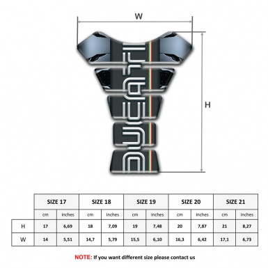 Ducati Tank Pad Motorbike Torn base effect with Graphite logo Panel 
