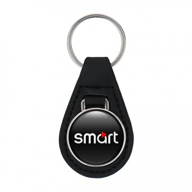 Smart Leather Keychain Black White Classic Edition