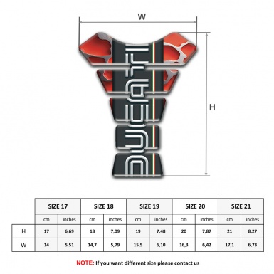 Ducati Tank Guard Pads Red Clouds Background Vertical Logo Print 