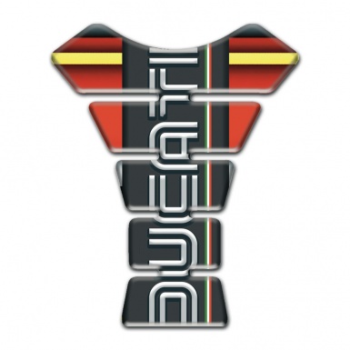 Ducati Tank Pad Protector Colorful Base with Graphite Logo panel 