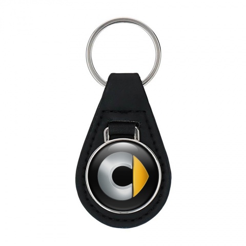 Smart Key Fob Leather Black Silver Clean Edition