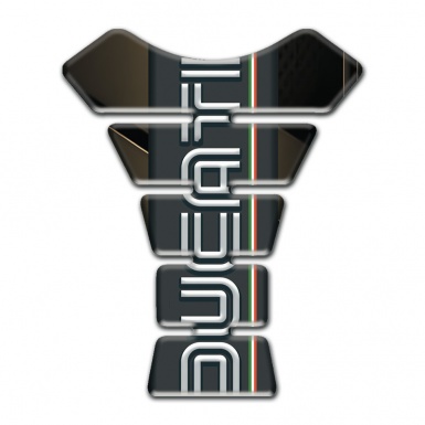 Ducati Tank Pad Motorbike Broze Base and Graphite Logo Panel 