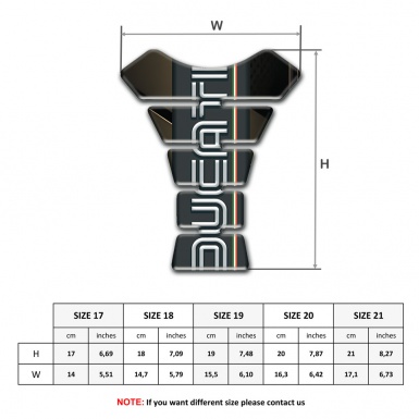 Ducati Tank Pad Motorbike Broze Base and Graphite Logo Panel 