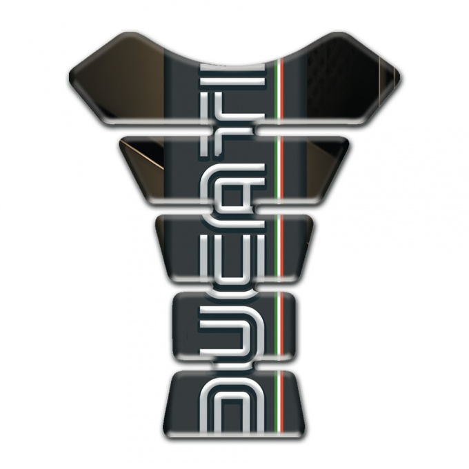 Ducati Tank Pad Motorbike Broze Base and Graphite Logo Panel 
