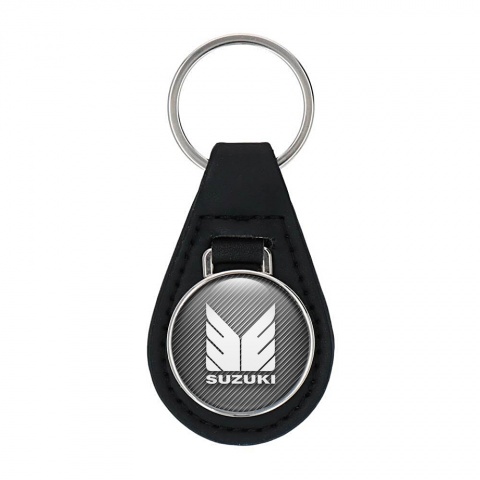 Suzuki Leather Keychain Light Carbon White Clean Edition