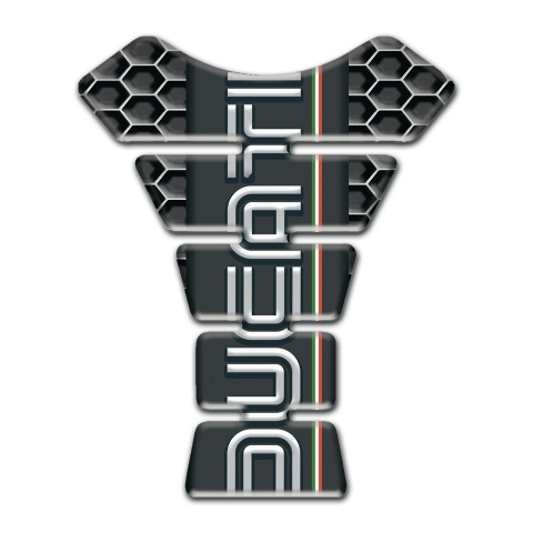 Ducati Tank Pad Protector Honeycomb Motive with Vertical Logo Design 