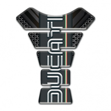 Ducati Tank Guard Pads White Logo style 