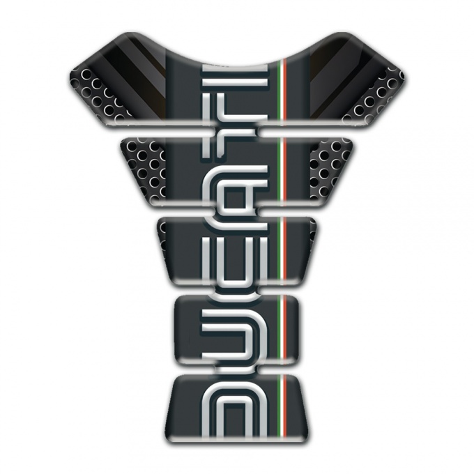 Ducati Tank Guard Pads White Logo style 