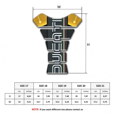 Ducati Tank Pad Protector White Logo Anti Slip Sticker 