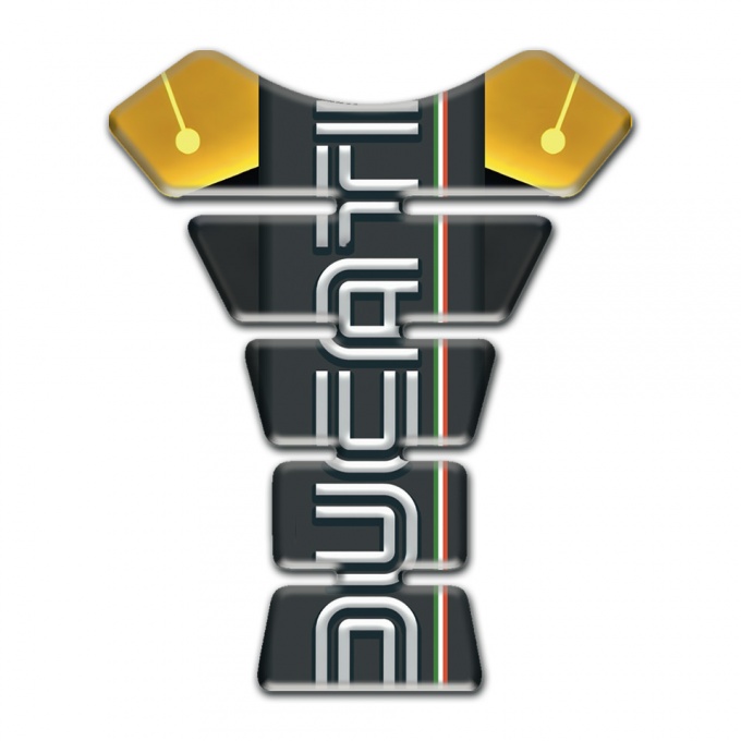 Ducati Tank Pad Protector White Logo Anti Slip Sticker 