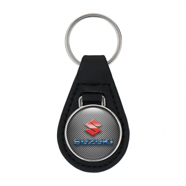 Suzuki Key Fob Leather Light Carbon Red Blue Edition