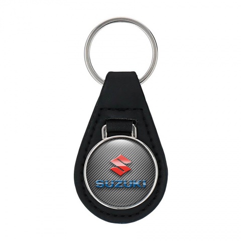 Suzuki Key Fob Leather Light Carbon Red Blue Edition