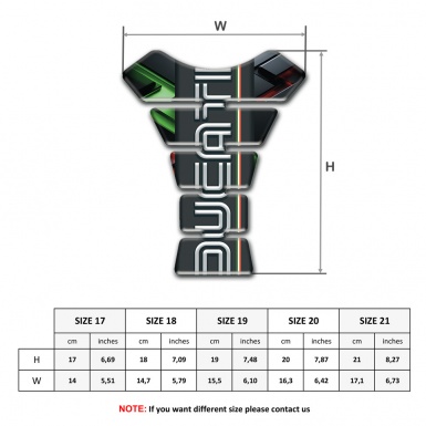 Ducati  Tank Pad Motorbike Amazing Design with White Vertical Logo 