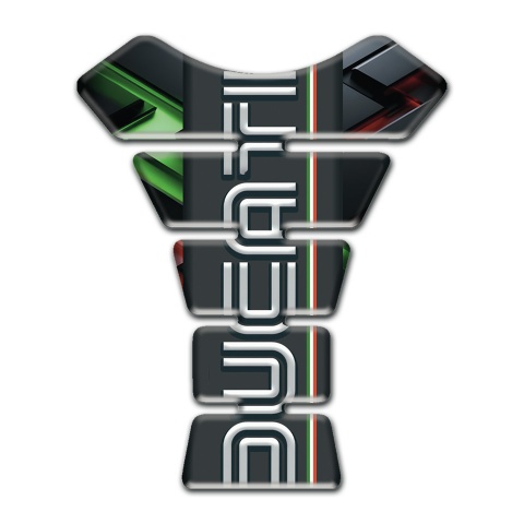 Ducati  Tank Pad Motorbike Amazing Design with White Vertical Logo 