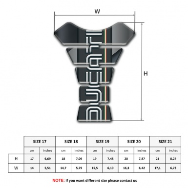 Ducati Tank Pad Motorbike Diagonal Gray Tape Background and White Logo 