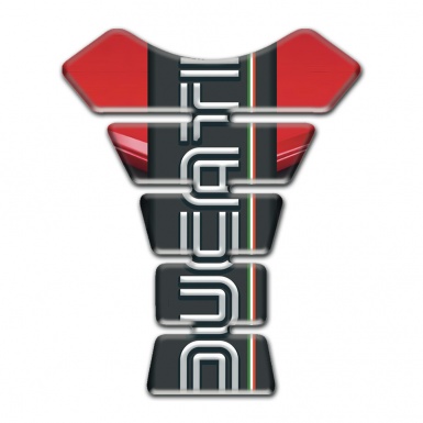 Ducati Tank Protector Red Black Base with White Logo Design 