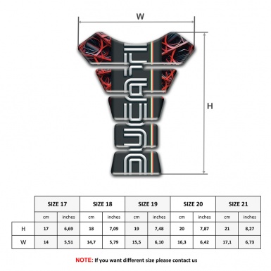 Ducati Tank Guard Pads Red Spider Web background and White Logo 