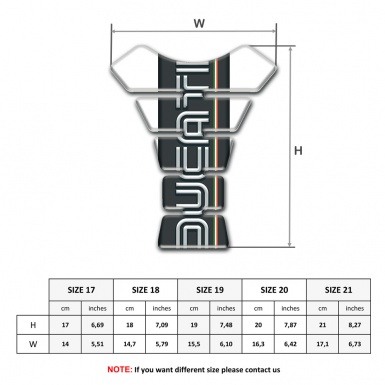Ducati Tank Fuse White Base Black Logo Panel 