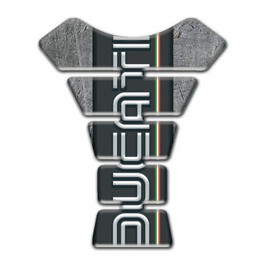 Ducati Tank Pad Motorbike Stone Base and Black Logo Panel 