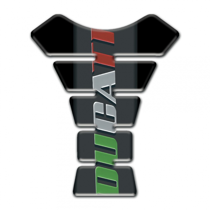 Ducati Tank Protector Black base with Colorful Logo 
