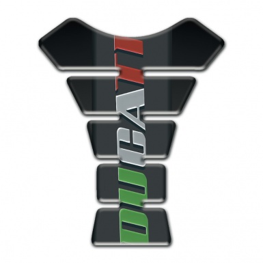 Ducati Tank Guard Pads Colorful Logo Black background 