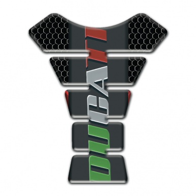 Ducati Tank Fuse Black Flakes Warp with Colorful Logo Style 