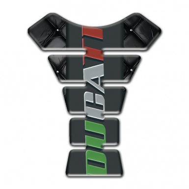 Ducati Tank Fuse Black Leather base Colorful Logo 