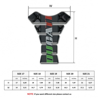 Ducati Tank Fuse Black Leather base Colorful Logo 