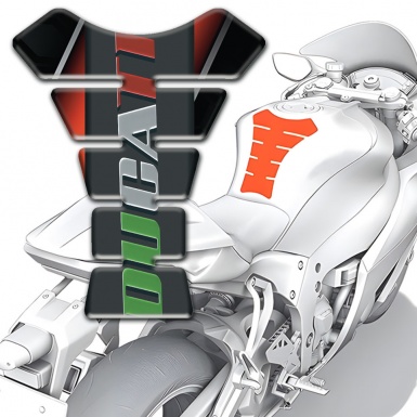Ducati Tank Protector Red Band base Colorful Logo 