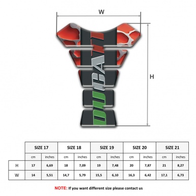 Ducati Tank Fuse Red Clouds Base and Colorful Logo