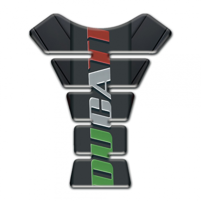 Ducati Tank Protector dark Decoration Base with Colorful Logo 