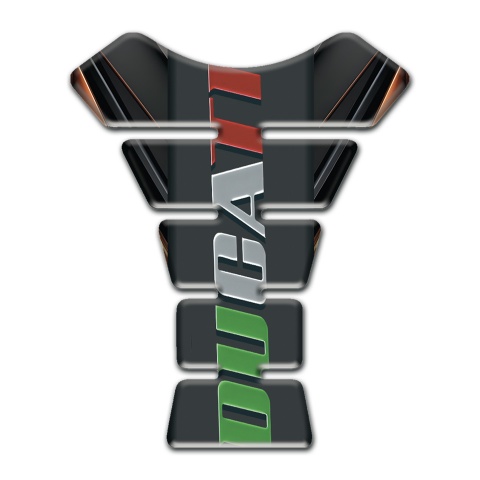 Ducati Tank Fuse Black Brown Base colorful Logo 