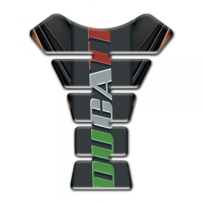 Ducati Tank Fuse Black Brown Base colorful Logo 