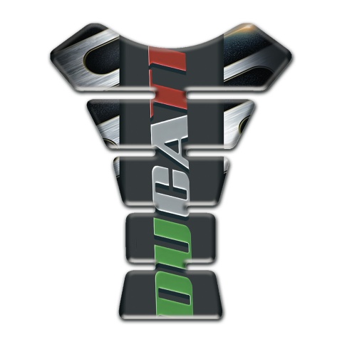 Ducati Tank Pad Protector Metal Detail Base effect with Colorful Logo 