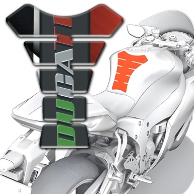 Ducati Tank Fuse Anti Slip Sticker Colorful Logo Design 