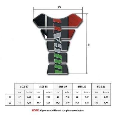 Ducati Tank Fuse Anti Slip Sticker Colorful Logo Design 