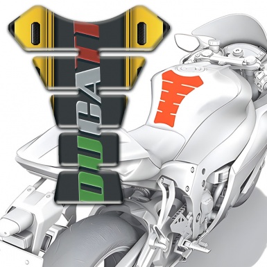 Ducati Tank Protector Yellow Element Base and Colorful Logo Style 