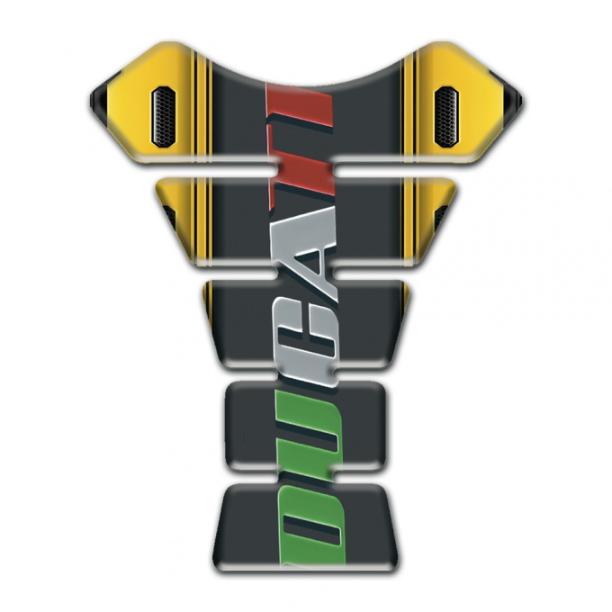 Ducati Tank Protector Yellow Element Base and Colorful Logo Style 