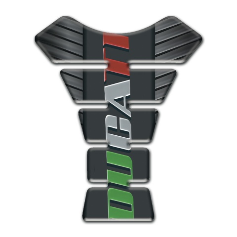 Ducati Tank Guard Pads Rubber Effect Design with Colorful Logo Style 