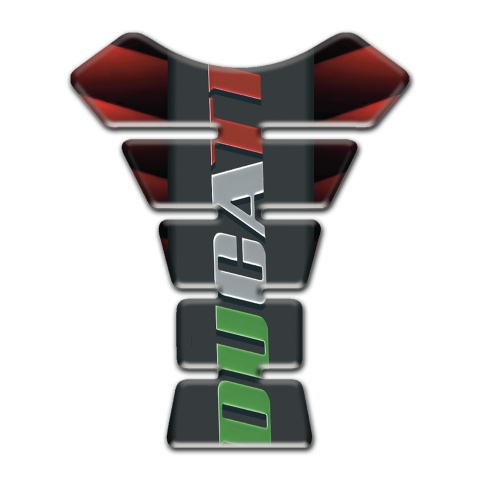 Ducati Tank Pad Protector Merging Red Black Base and Colorful Logo 