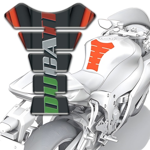 Ducati Tank Fuse Dark with Orange Motive Edition 