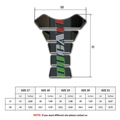 Ducati Tank Protector Bronze Base effect with Colorful Logo Design 