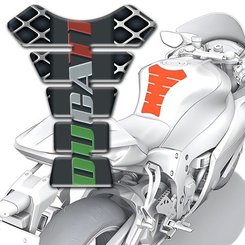 Ducati Tank Fuse Large Grid Design with Colorful Logo 