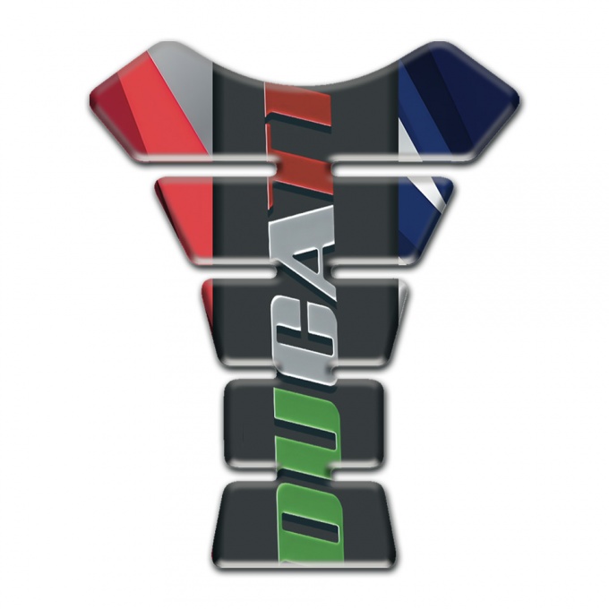 Ducati Tank Pad Protector Multicolored Patterns Base and Colrful Logo 